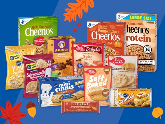 A collection of General Mills products